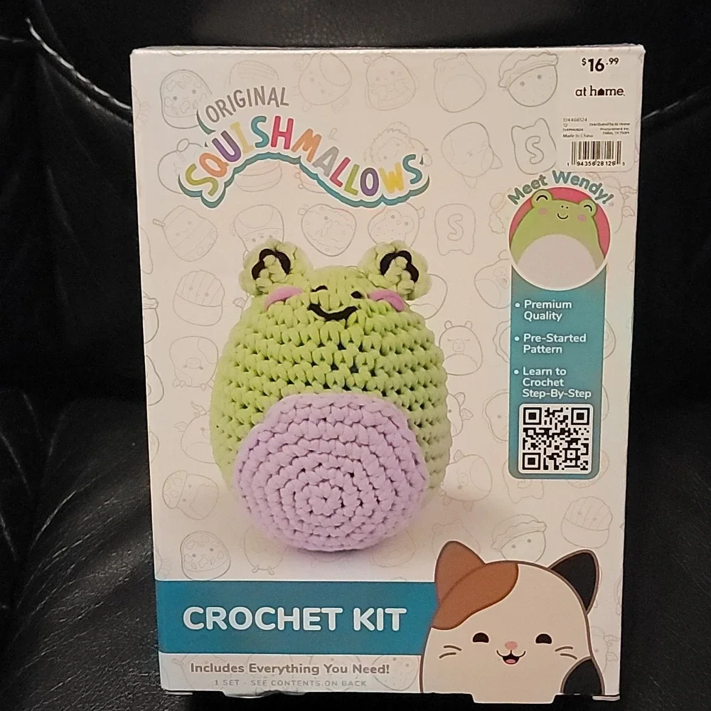 NEW 2 Squishmallows Bebe the Bluebird & Wendy The Frog Crochet Kit for Beginners